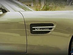 imagine milf babes oiling up big asses in tiny bikinis by the mercedes amg gt outdoors