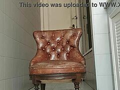 wanna see this big dick guy drag armchair to bathroom for monster cock stroke?