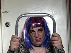 bisexual crossdresser takes dildo ass to mouth like a pro