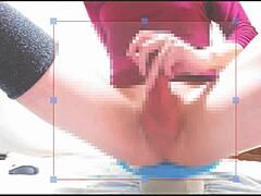 Japanese girl solo masturbation session closeup