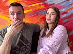 colombian college brunette shows kissing tips for muscular guys