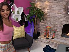 Mickey Violet Teases Brother's Best Friend Before Creampie Fill-Up