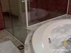 cassi invites you to hot tub for steamy wife fun