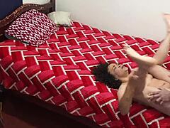 Neighbor latina girl next door takes my cock deep in her homemade anal