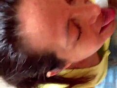 Amateur friend strips teasing homemade seduction play