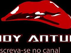 sensual brunette bathes with big tits handjob tease