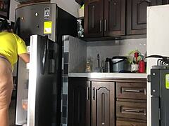 argentino pounds fat colombiana bbw big tits pussy rough kitchen doggystyle cum