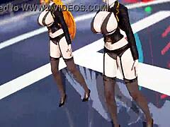 Nagiri Eri Nai X Nagiri Alice Killer Lady Black Lingerie