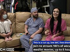 doctor hits patient blaire celeste with hitachi till orgasm in hospital