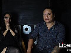 curious hubby guides hotwife sucking stranger cock gloryhole