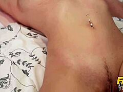 FAKE HOSTEL ACCIDENT! guy shares girlfriend for creampie then sloppy threesome