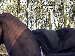 Sexy bbw remi risks it all taking bbc creampie in public park!