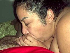 stepmom's secrets: sucking cocks post-party with big natural tits?