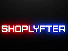 Violet Spice's Curvy Halloween Costume Leads to Backroom Anal Fingering and Buttplug Insertion in Shoplyfter Casting