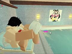 Subscriber's big ass milf takes rough doggystyle creampie pool fuck