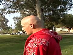 stepdaughter's innocent pigtails face drips with outdoor cumshots