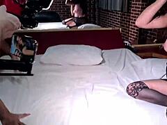 backstage with my hot wife doing her first anal double vag ever on camera