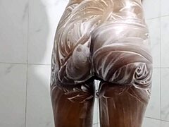 Pregnant Stepmom Bathes with Big Natural Tits Begging for Fuck