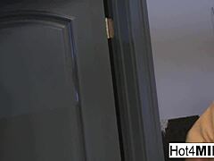 busty blonde milf fucks hard and takes two massive facials cumshots