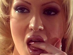 slutty blonde rams dildos craving hard anal bum plowing