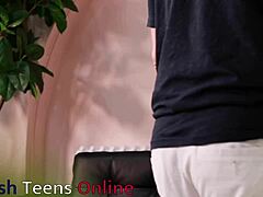 skinny british redhead in uniform gets fucked hard then swallows cum whole 😍💦