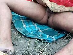 bangladeshi bhabhi's big tits bounce in outdoor couple fuck