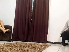 brazilian housewife in short dress no panties begs technician to fuck her hard