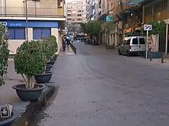 wanna watch sluts cum walking in public whore club?