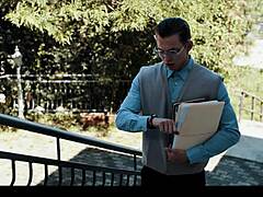 bratty girl freezes time to cheat with nerdy classmate doggystyle