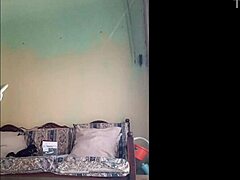 Daring housewife sneaks around boss's house, skirt up no panties