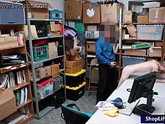 Tight Petite Shoplifter Takes LP Officer Huge Cock