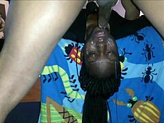 amateur black homemade slut facefucked rough by horny guy