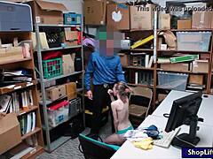 Tight Petite Shoplifter Takes LP Officer Huge Cock