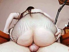 Petite Brunette Slut Rides Cock Reverse Cowgirl Squats Out Huge Creampie