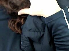 Amber's truck blowjob builds to swallow cum mouth thrill?