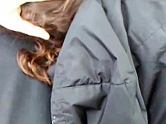 Amber's truck blowjob builds to swallow cum mouth thrill?