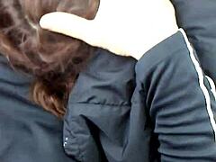 Amber's truck blowjob builds to swallow cum mouth thrill?