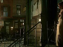 police captain gonna fuck this beautiful young blonde doggystyle in the alley... threatens her bad!