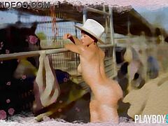 curvy latina teen model's big natural tits bounce solo