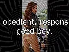 mistress lisa tricks garage slave into erotic bdsm submission