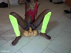 dark skinny beauty spreads her tempting pussy wide