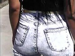 big booty ebony redbone flashes tits photoshoot tease