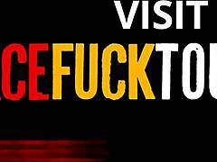 what if this amateur latina slut gags on monster cock against the wall