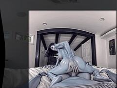 Maneater muscle milf turns into furry shark predator