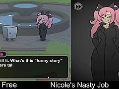 Nicole's Nasty Job Game Turns Erotic And Wild!