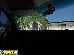 scarlett rose's huge tits bounce wildly in bangbros van pounding