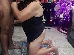 hey neighbor granny 70 sucks my cock homemade blowjob