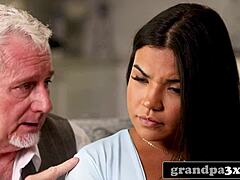 kinky old dude instructs exotic stepgranddaughter on casting couch