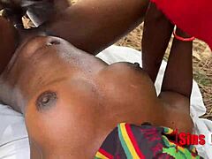 Sins City Outdoor Ebony Sex Nixie Noni Big Cock Missionary Cumshot