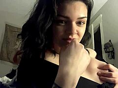 hot sexy big tits girl flashes boobs horny tease!